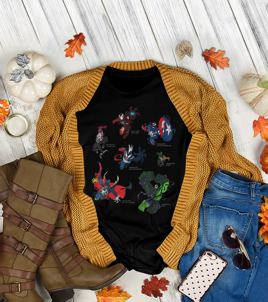Marvel Spider Man Maximum Venom Venomized Iron Man Captain America Groot Captain Marvel Doctor Strange Hulk T-Shirt