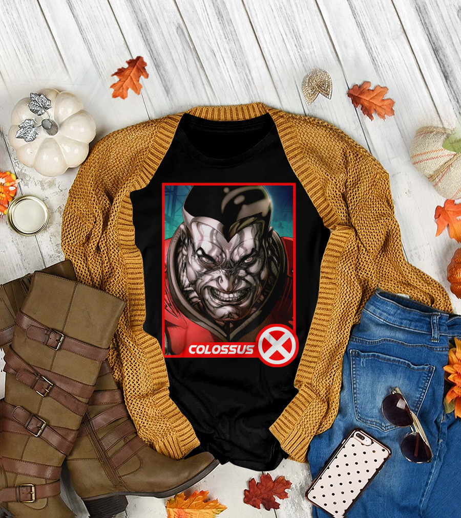 Marvel X Men Colossus Headshot Profile Trading Card X T-Shirt