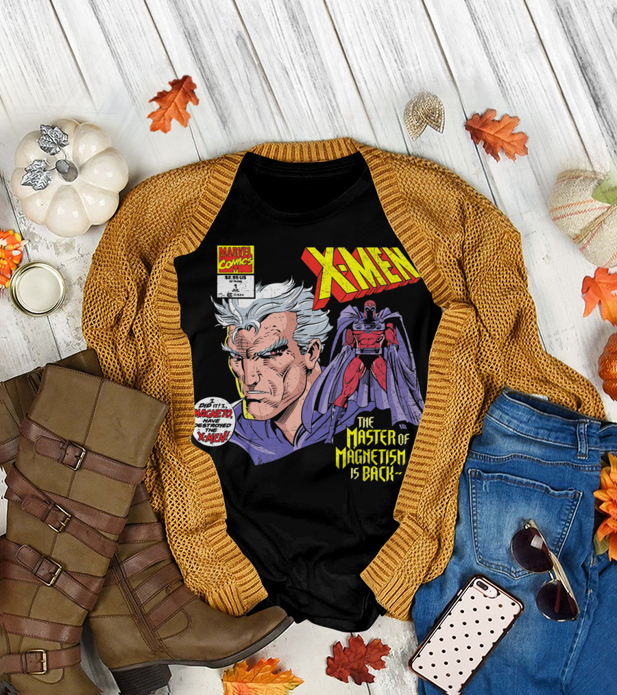 Marvel Comics X-Men The Master of Magnetism Is Back Magneto Destroyed X-Men T-Shirt