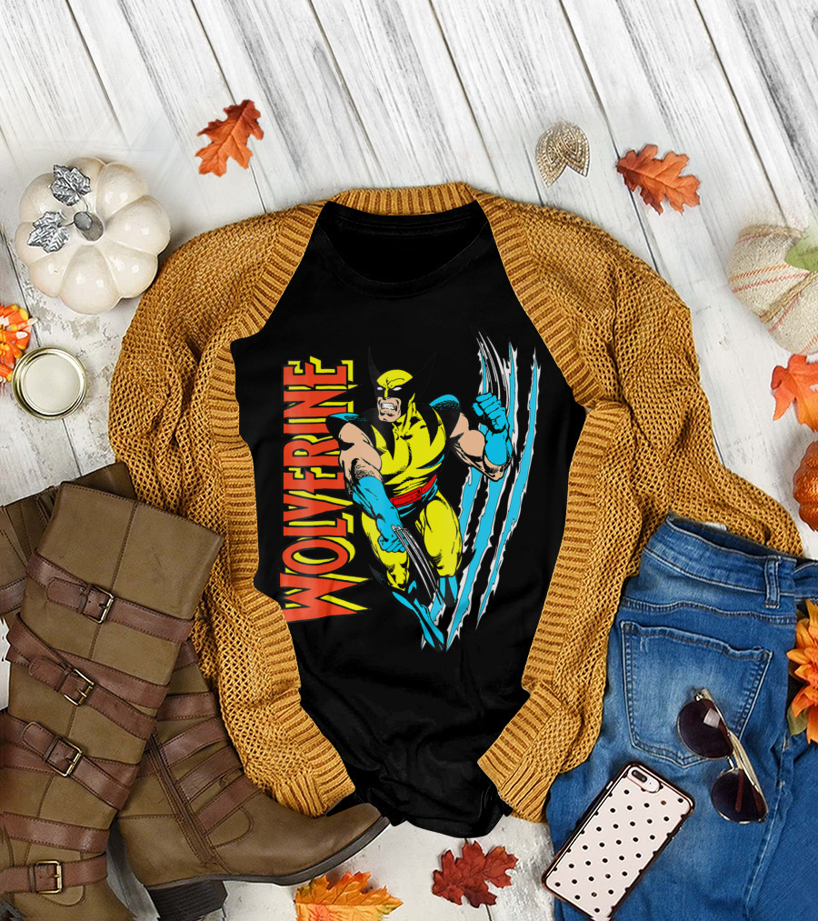 Wolverine Vintage X-Men Claw Slice Marvel T-Shirt