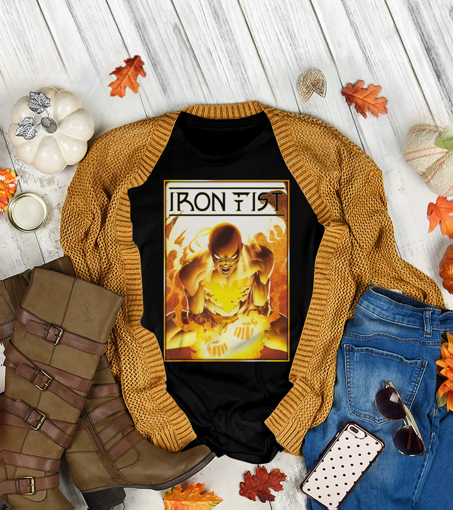 Iron Fist Marvel Fiery Display T-Shirt