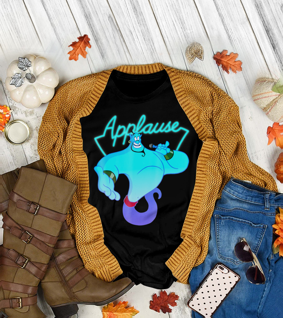 Disney Aladdin Genie Neon Light Applause T-Shirt