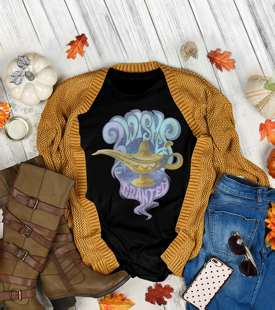 Disney Aladdin Wishes Granted Genie Lamp T-Shirt