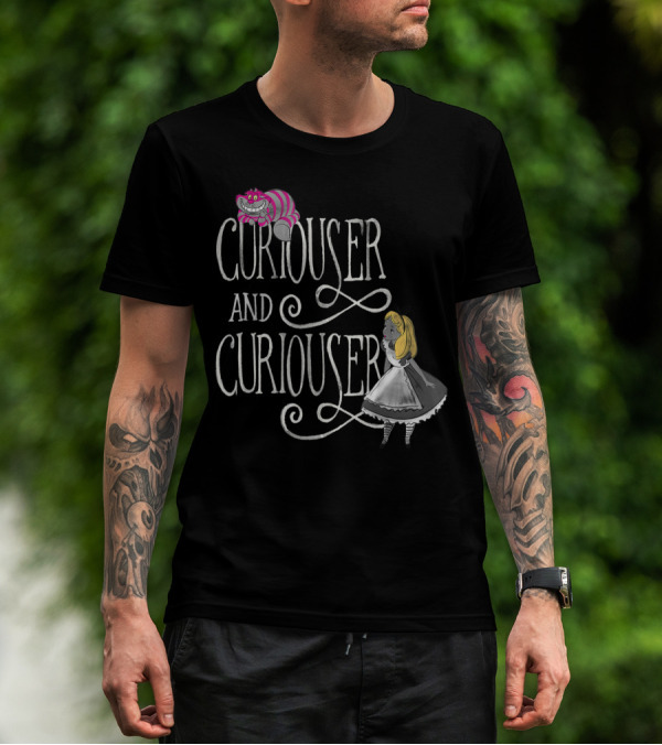 Disney Alice In Wonderland Curiouser And Curiouser Cheshire Cat T-Shirt