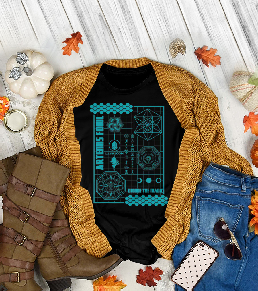 Artemis Fowl Decode the Magic L.E.P.RECON Schematic T-Shirt