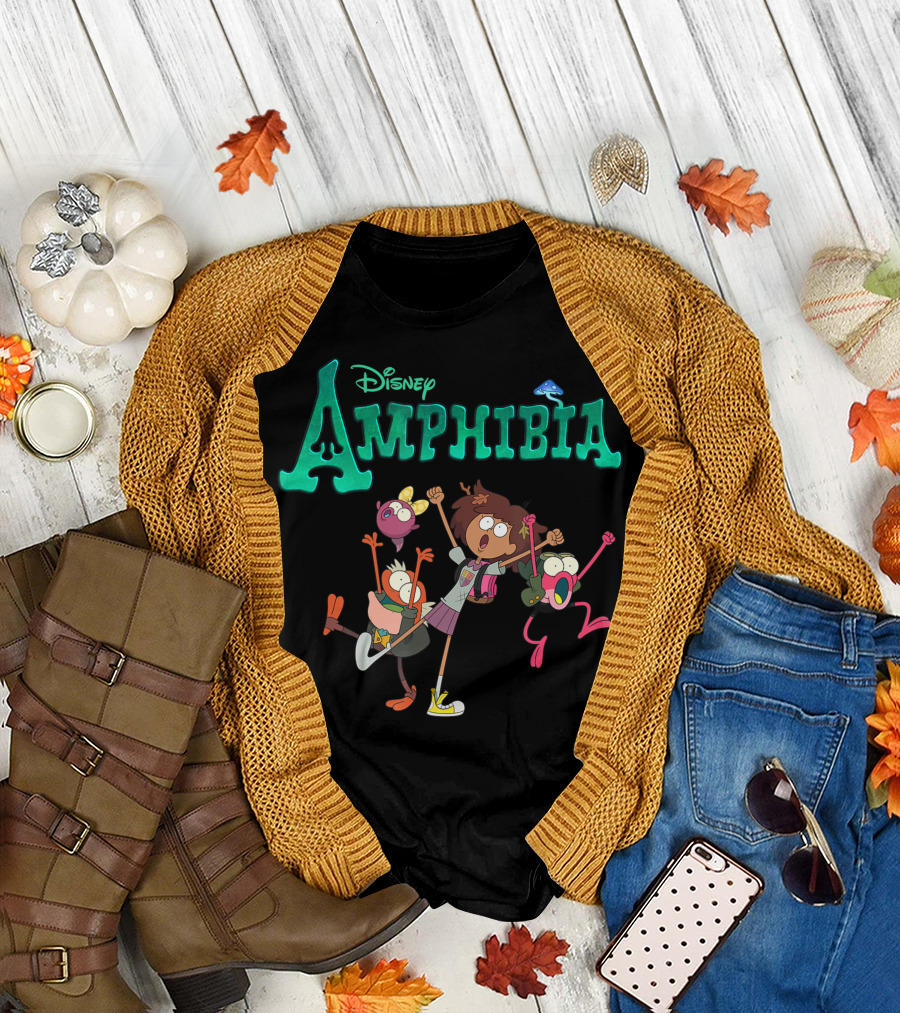 Disney Channel Amphibia Adventures with Anne and Frogs T-Shirt