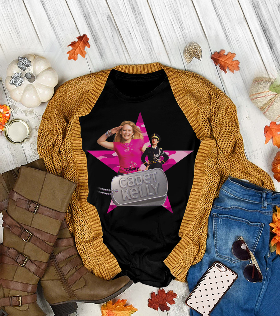 Disney Channel Cadet Kelly Captain Stone Pink Camo Star Dog Tag T-Shirt
