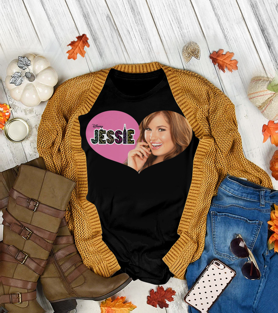 Disney Channel Jessie Pink Heart Logo with Smiling Girl T-Shirt