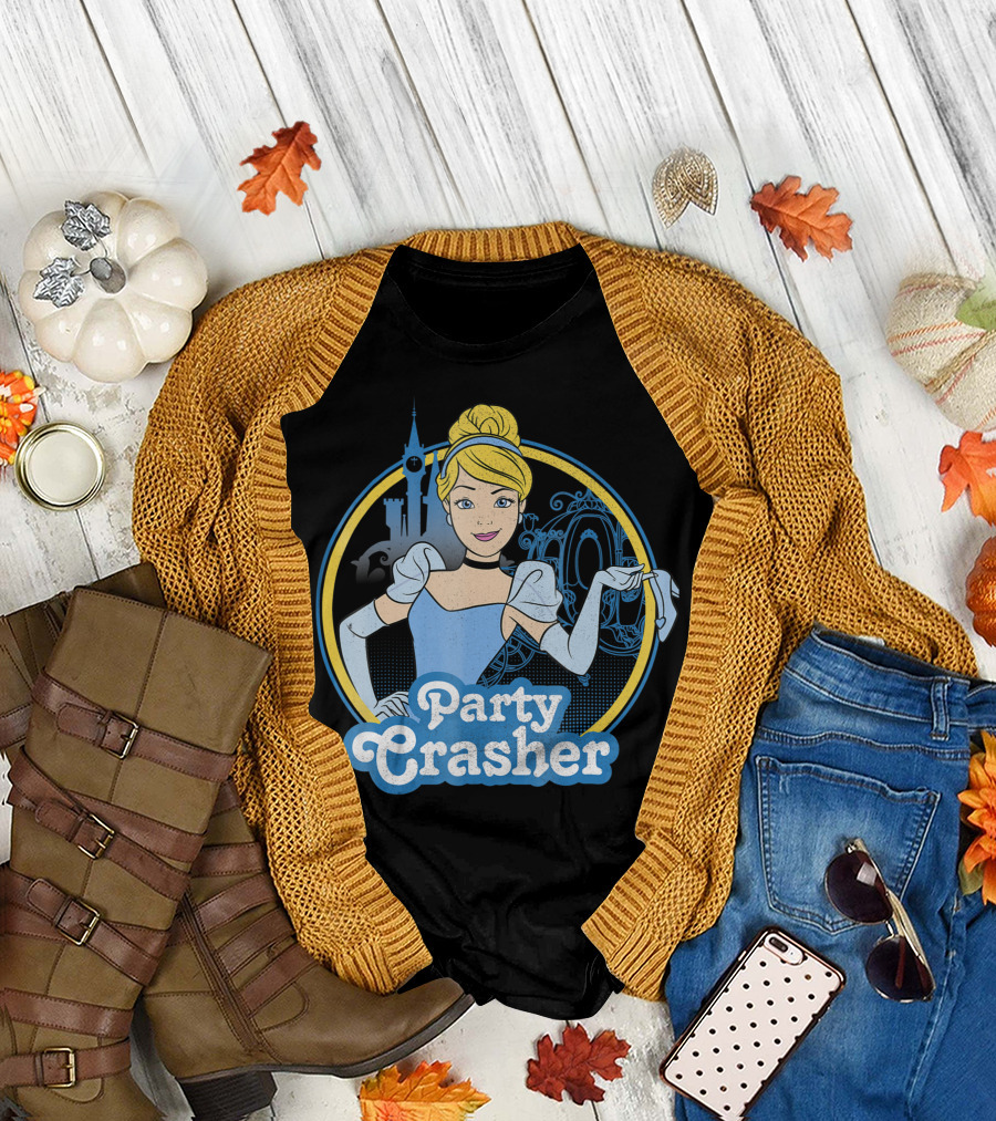 Cinderella Party Crasher Disney Castle Icon Magic T-Shirt