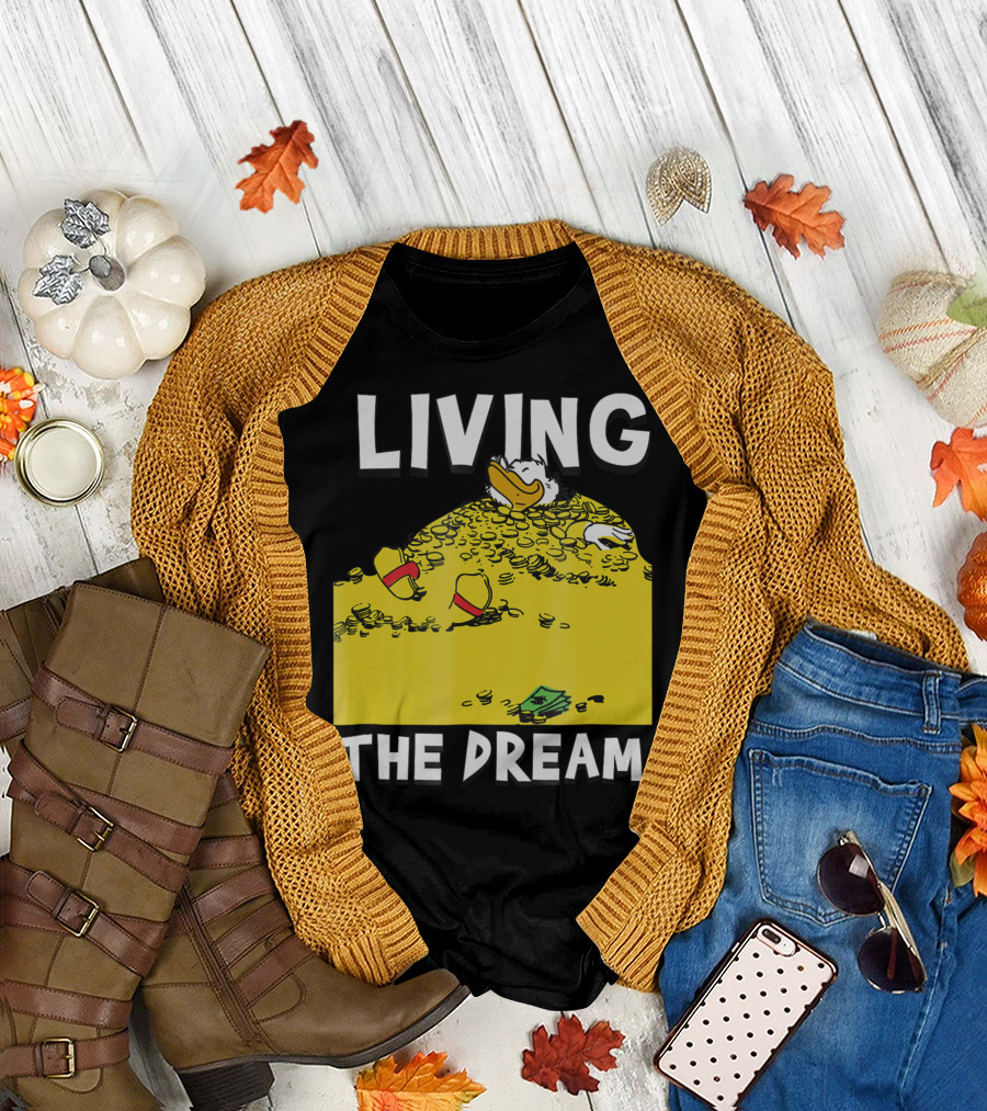 Disney DuckTales Scrooge McDuck Living the Dream in Gold Coins T-Shirt