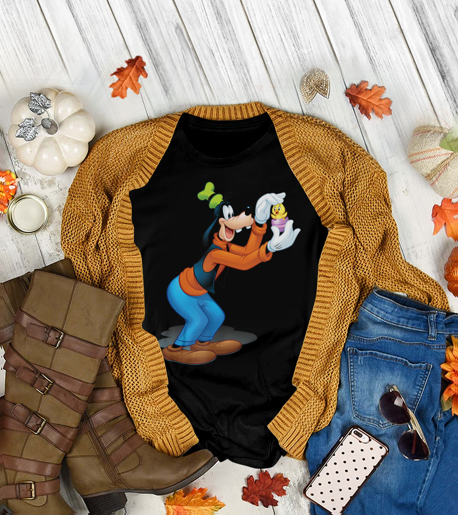 Disney Easter Goofy with Chick in Egg T-Shirt