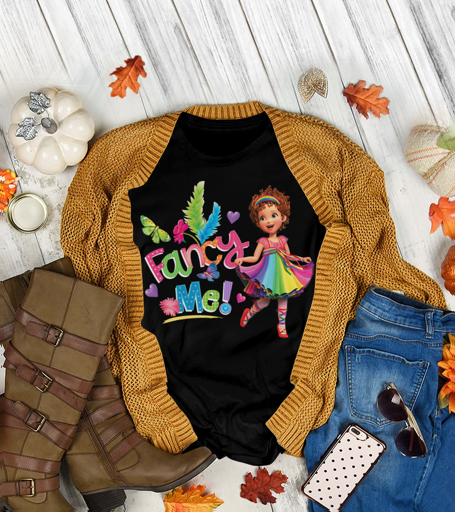 Disney Fancy Nancy Fancy Me Colorful Butterflies and Flowers T-Shirt