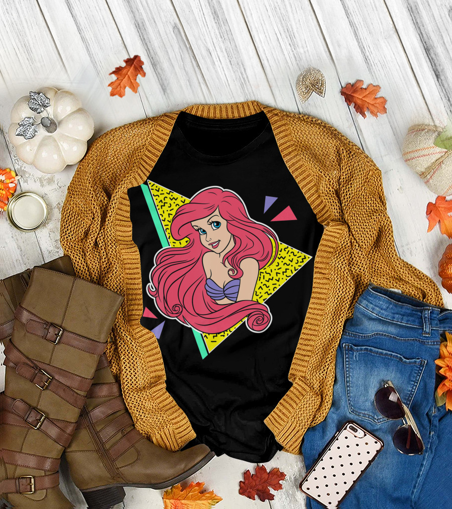 Disney Little Mermaid Ariel Retro 80S T-Shirt