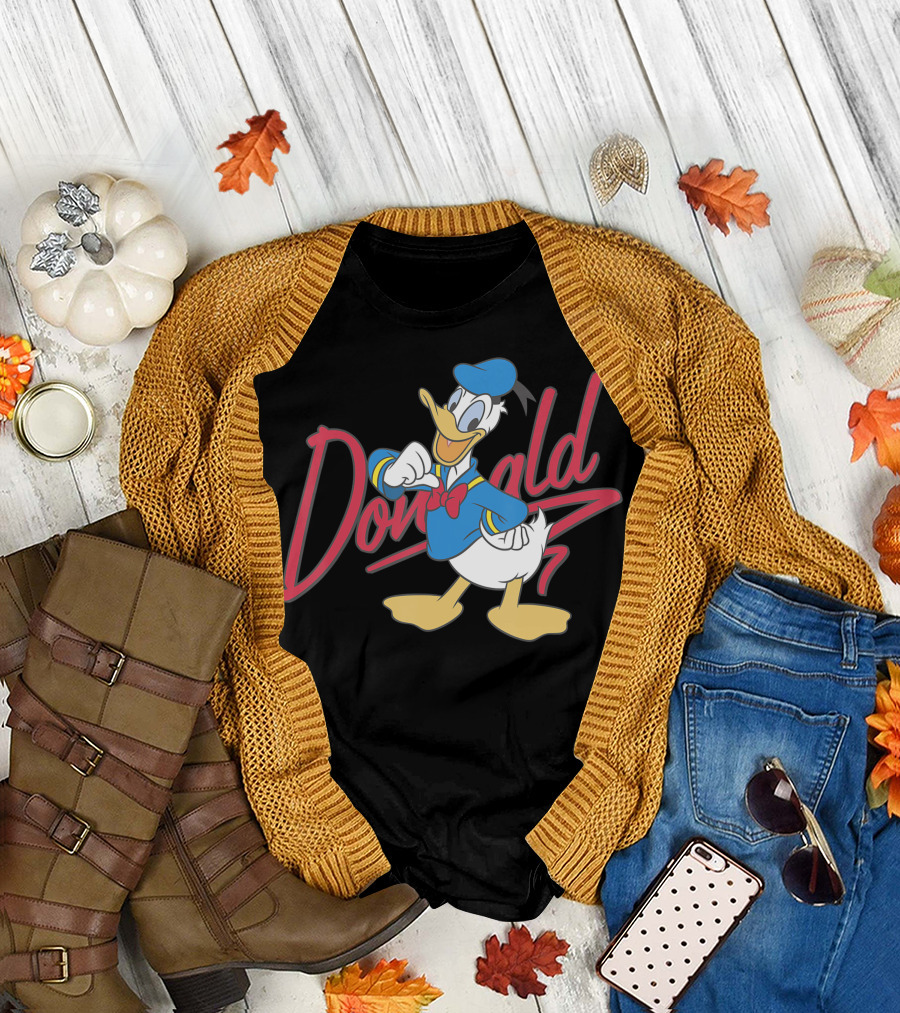 Disney Mickey And Friends Donald Duck Signature T-Shirt