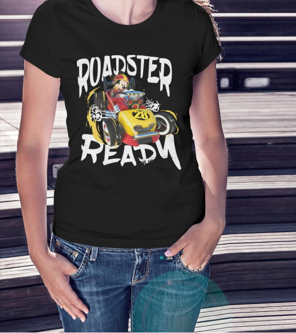 Disney Mickey Roadster Ready Hot Doggin' Hot Rod 28 T-Shirt