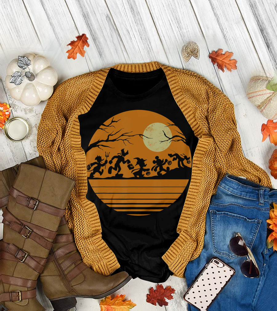 Disney Mickey Mouse And Friends Halloween Moonlight Adventure T-Shirt