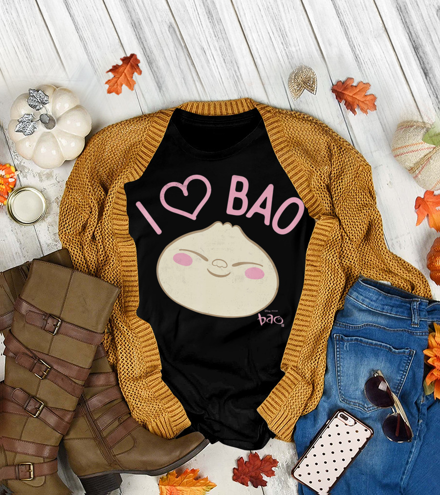 Disney Pixar Bao I Heart Bao Smiling Face Cartoon Character T-Shirt