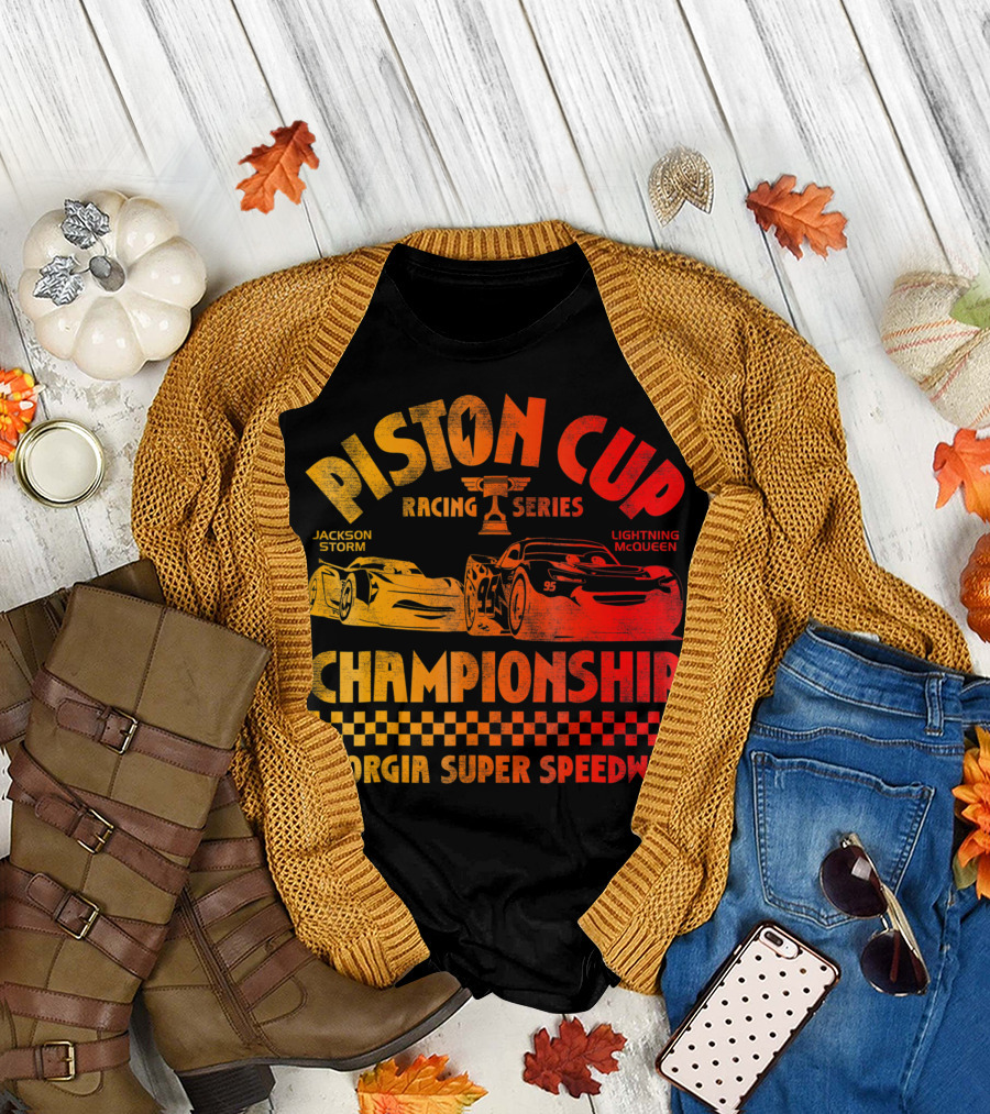 Piston Cup Racing Series Jackson Storm Lightning McQueen Championship Georgia Super Speedway T-Shirt