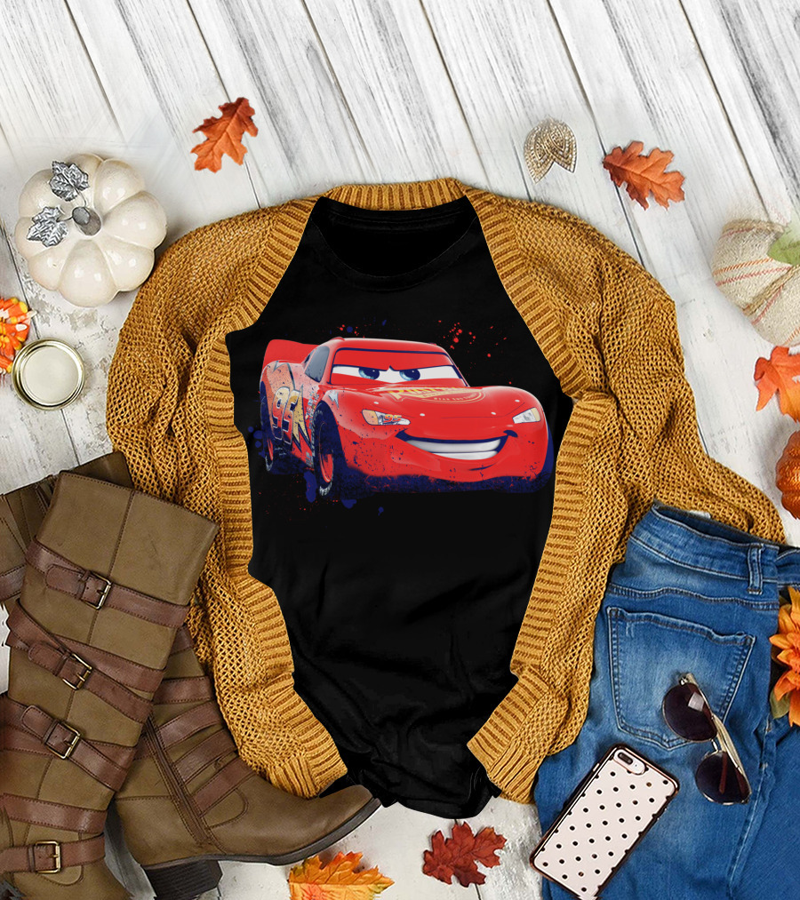 Disney Pixar Cars Lightning McQueen 95 Paint Drifting T-Shirt