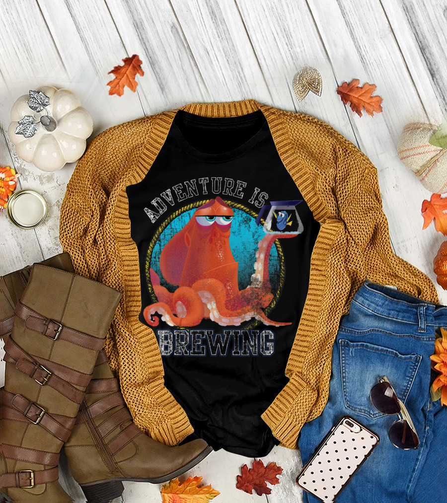 Adventure is Brewing with Disney Pixar Finding Dory Hank and Dory T-Shirt