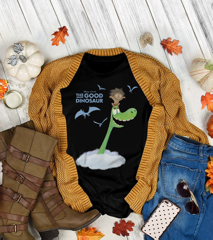 Disney Pixar The Good Dinosaur with Pterodactyls in the Clouds T-Shirt