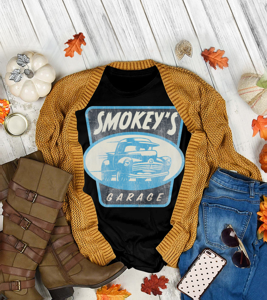 Disney Pixar Grungy Vintage Smokey's Garage Retro Truck T-Shirt