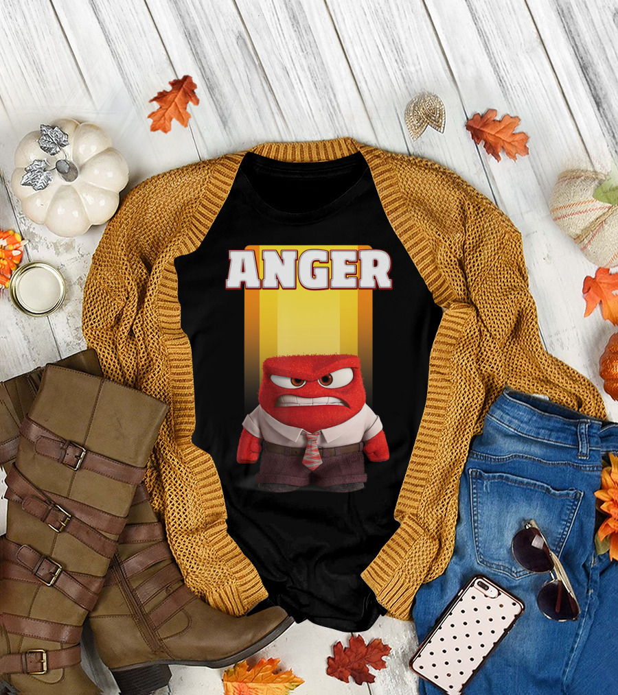 Disney Pixar Inside Out Anger Character Emotional Expression T-Shirt