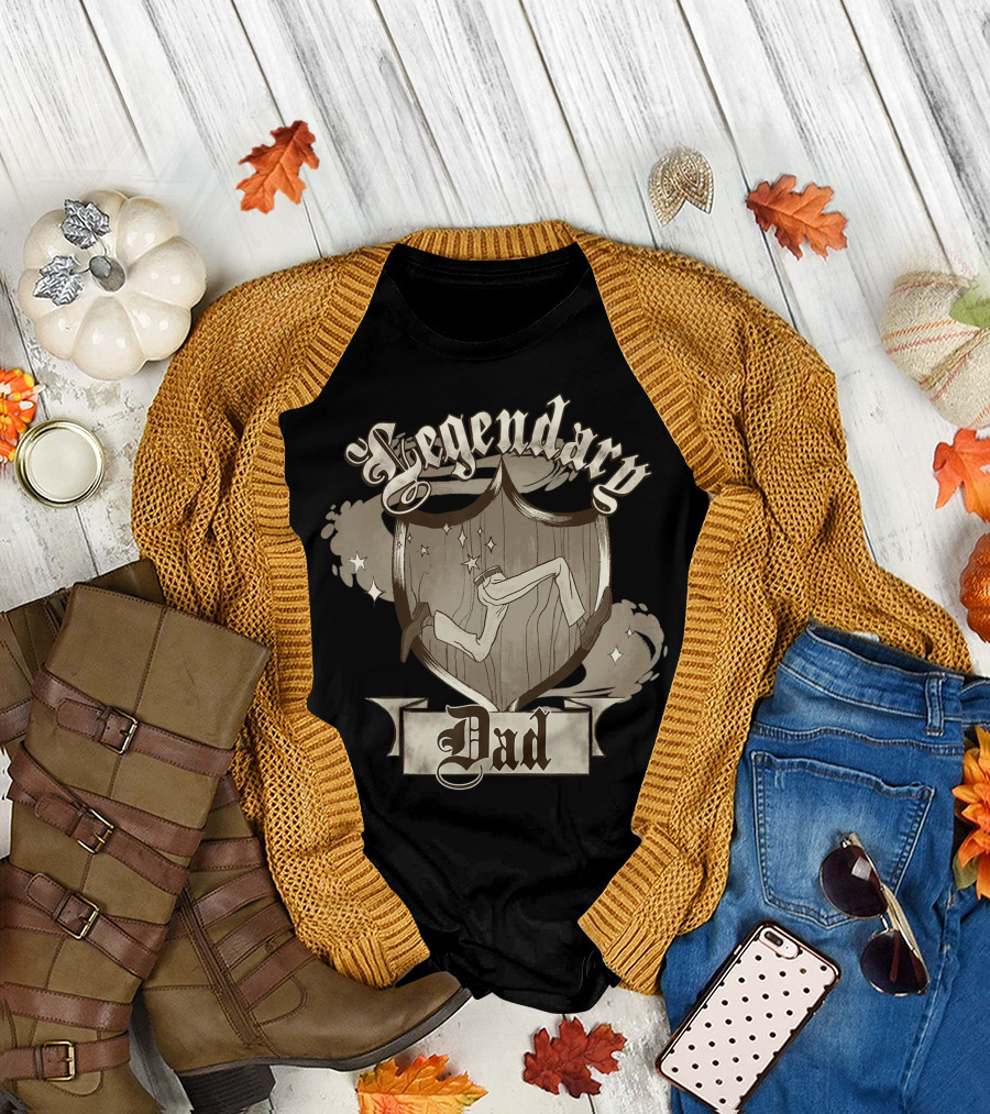 Legendary Dad Crest Featuring Disney Pixar Onward Elements T-Shirt