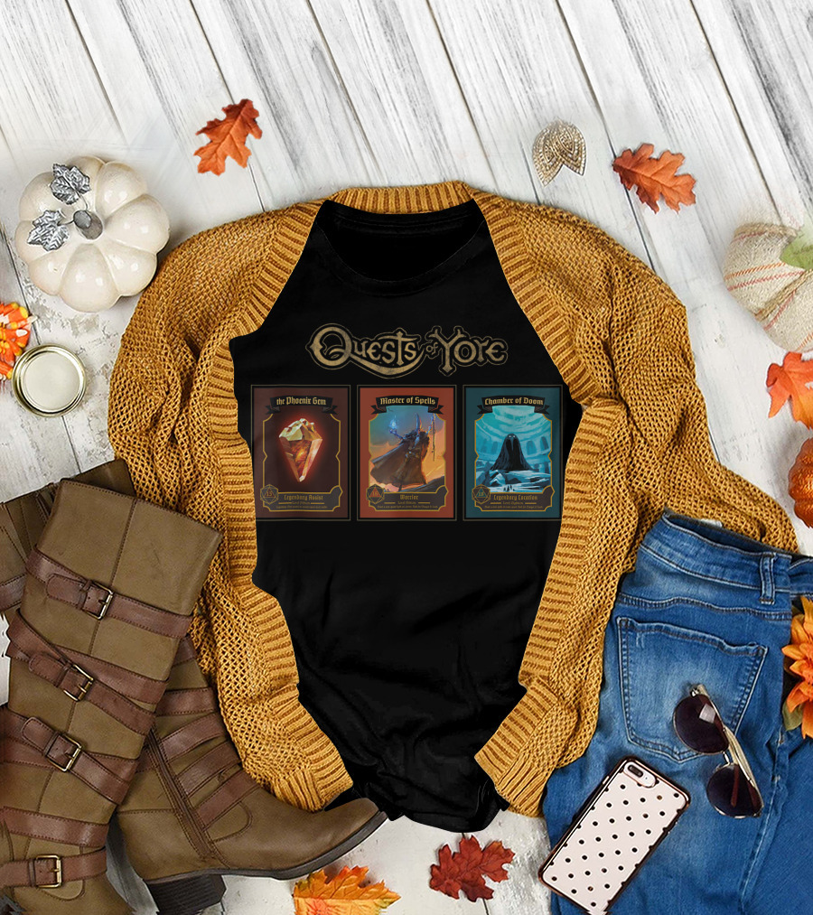 Quests Of Yore The Phoenix Gem Master Of Spells Chamber Of Doom Legendary Enemies Cards T-Shirt