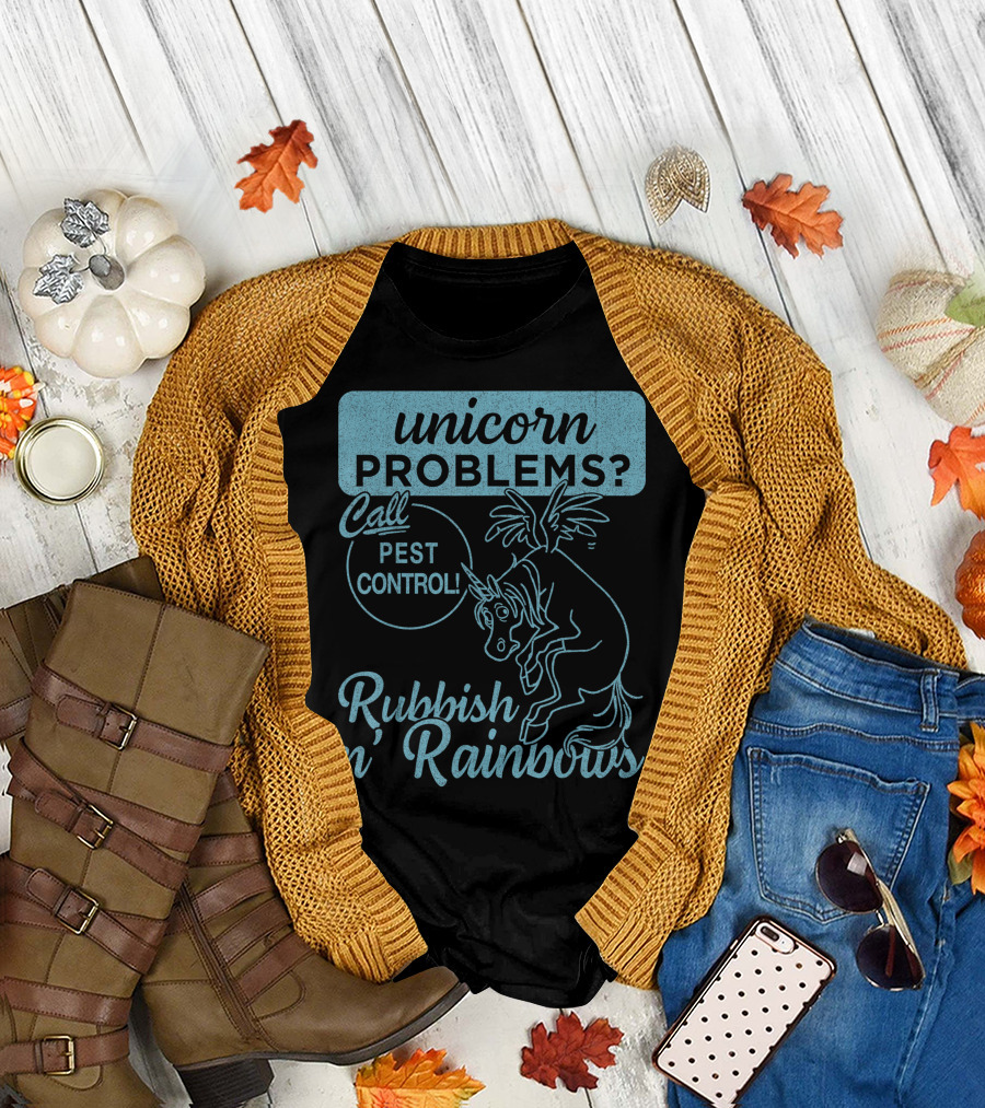 Unicorn Problems Call Pest Control Rubbish n' Rainbows Disney Pixar Onward T-Shirt