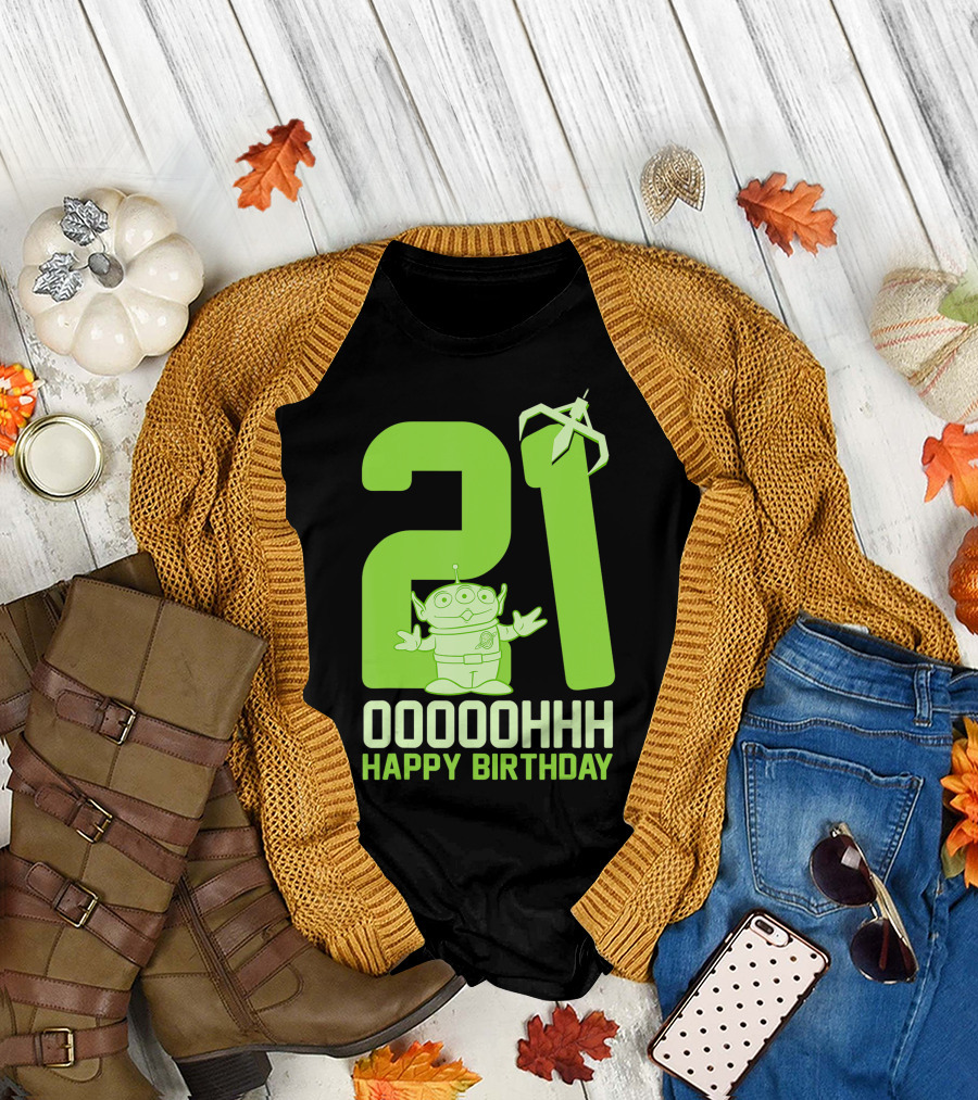 Disney Pixar Toy Story Alien 21 Ooooh Happy Birthday T-Shirt