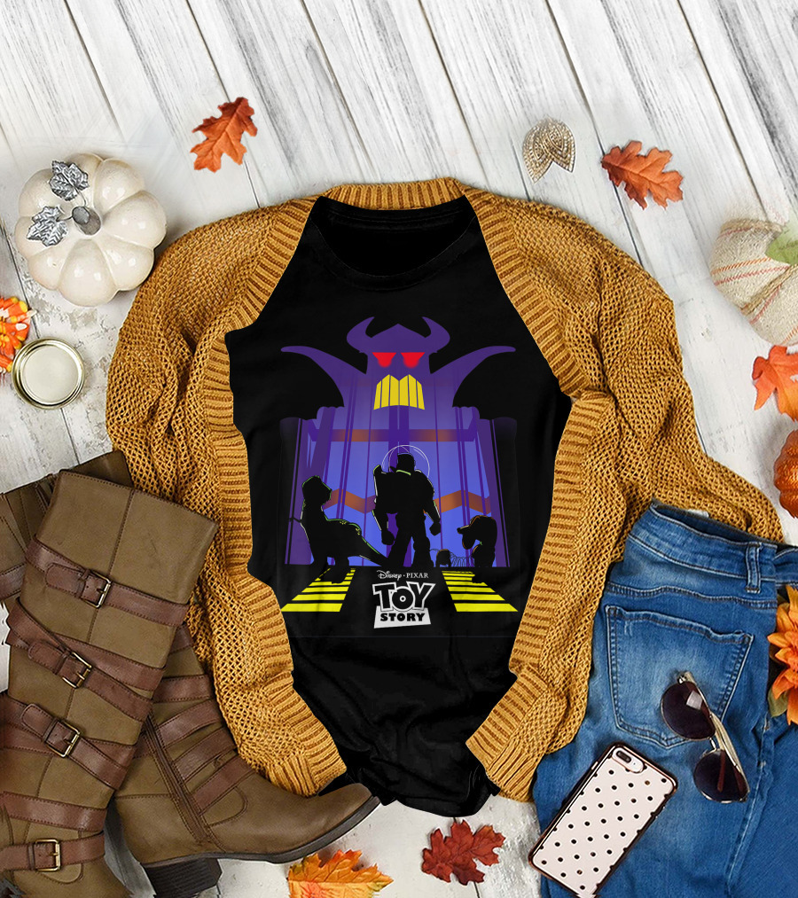 Disney Pixar Toy Story Zurg Buzz Silhouettes Frame T-Shirt