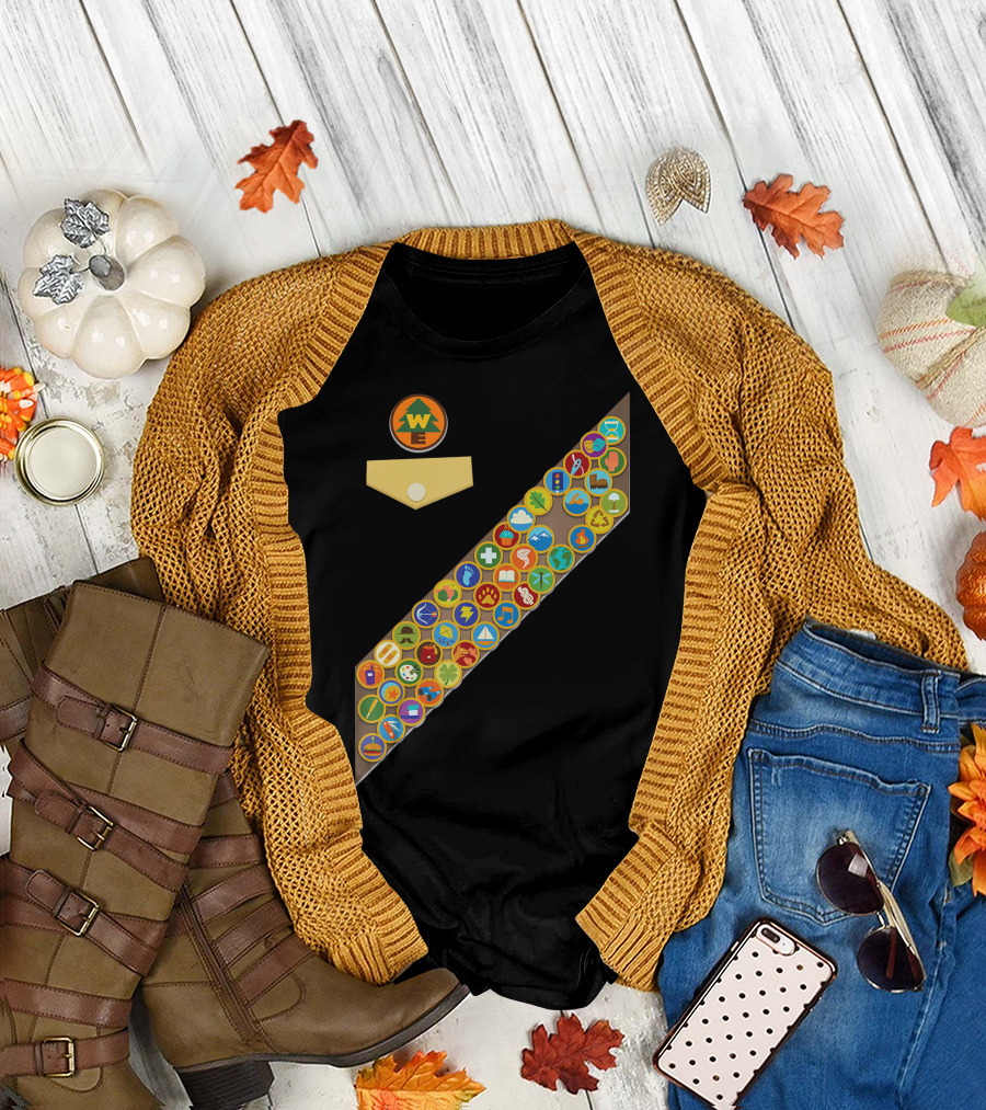Disney Pixar Up Russell Wilderness Explorer Badges Collection T-Shirt