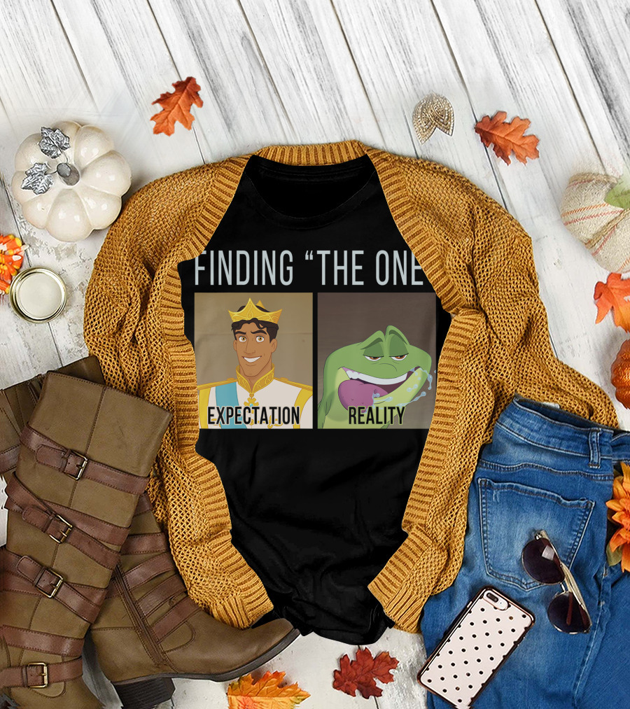 Finding The One Expectation Reality Disney Princess And The Frog Naveen T-Shirt