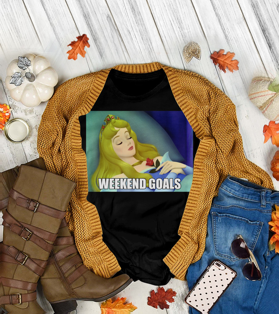 Disney Sleeping Beauty Aurora Sleeping Weekend Goals T-Shirt