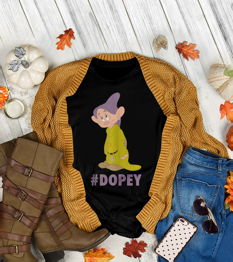 Disney Snow White Dopey Hashtag Dopey 7 Dwarfs T-Shirt