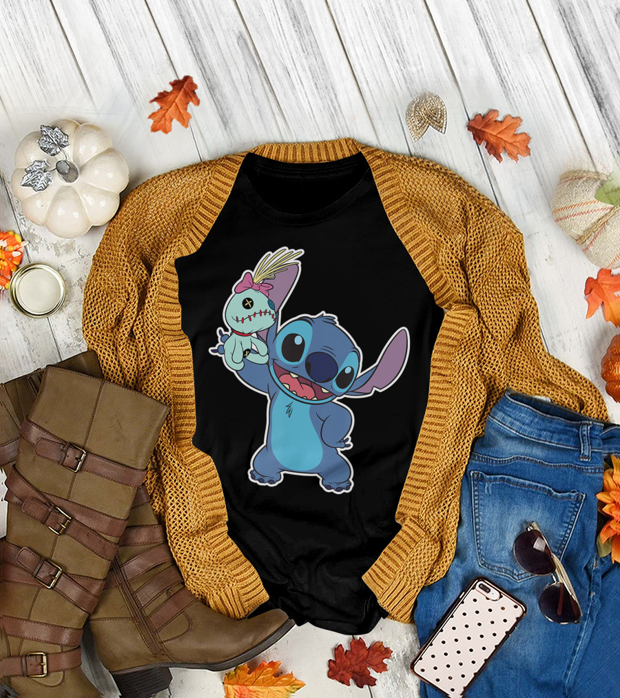 Stitch and Scrump Dynamic Duo Disney T-Shirt