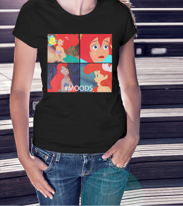 Disney The Little Mermaid Ariel #MOODS Panels T-Shirt