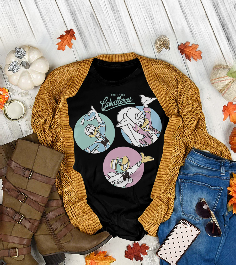 Disney The Three Caballeros 1944 Donald Duck Vintage Trio T-Shirt
