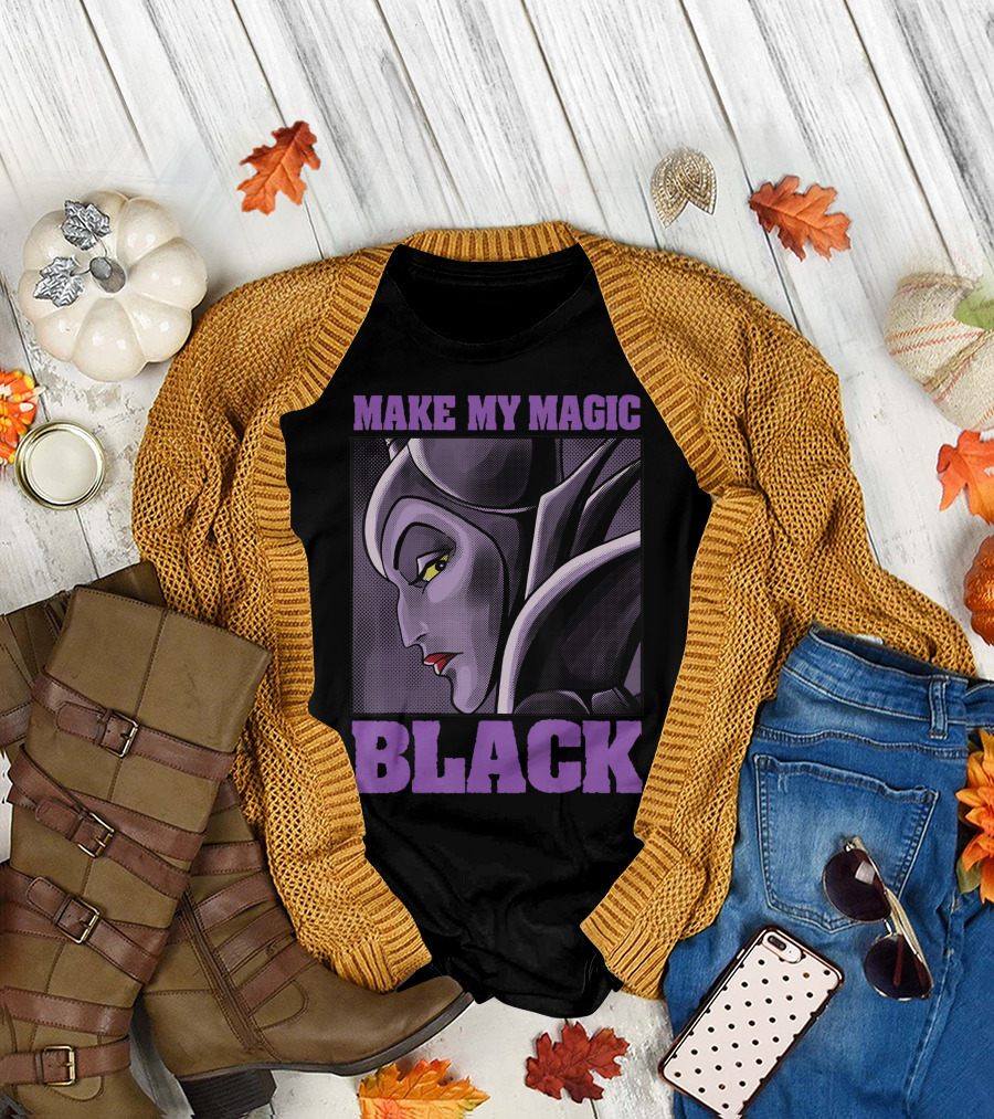 Make My Magic Black Disney Villains Maleficent T-Shirt