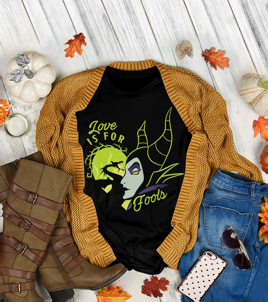 Disney Villains Maleficent Love Is For Fools Valentine's Day T-Shirt