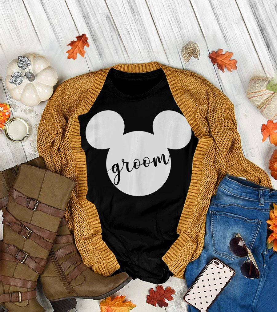 Disney Mickey Groom Mens Shirt Mickey and Friends T-Shirt
