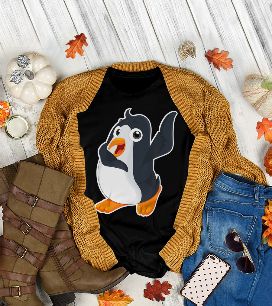 Penguin Dab Dance Bird Playful Pose T-Shirt