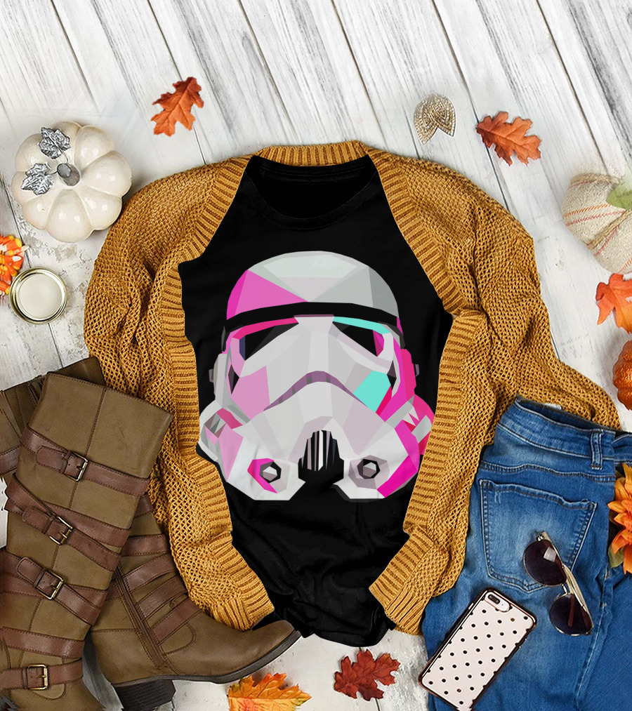 Star Wars Stormtrooper Geometric Prism Helmet Multicolor T-Shirt