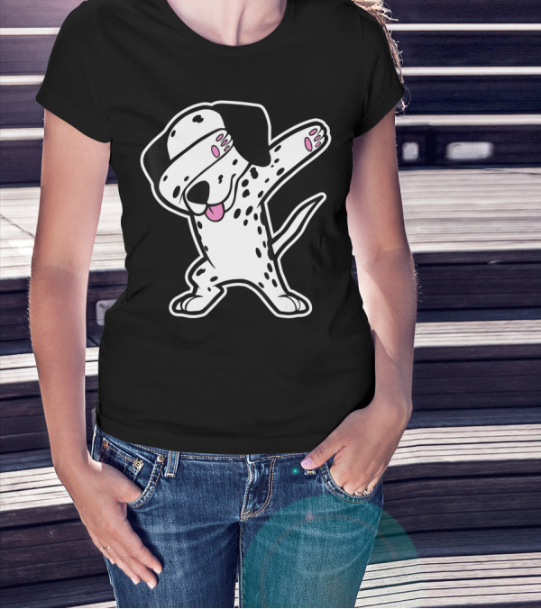Dalmatian Dabbing Dance Funny Dab Dog Dalmation T-Shirt