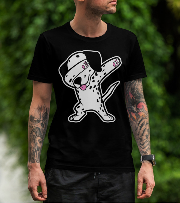 Dalmatian Dabbing Dance Funny Dab Dog Dalmation T-Shirt