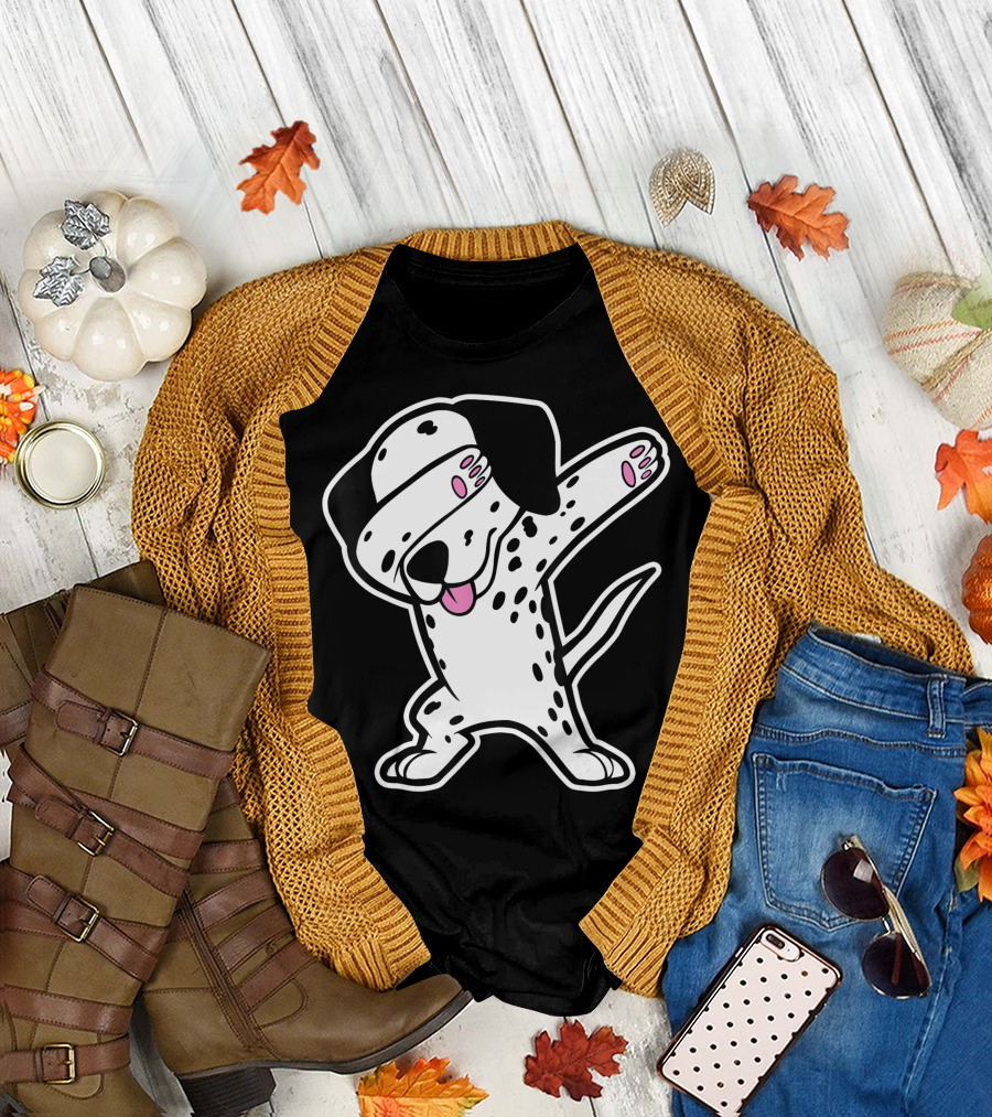 Dalmatian Dabbing Dance Funny Dab Dog Dalmation T-Shirt