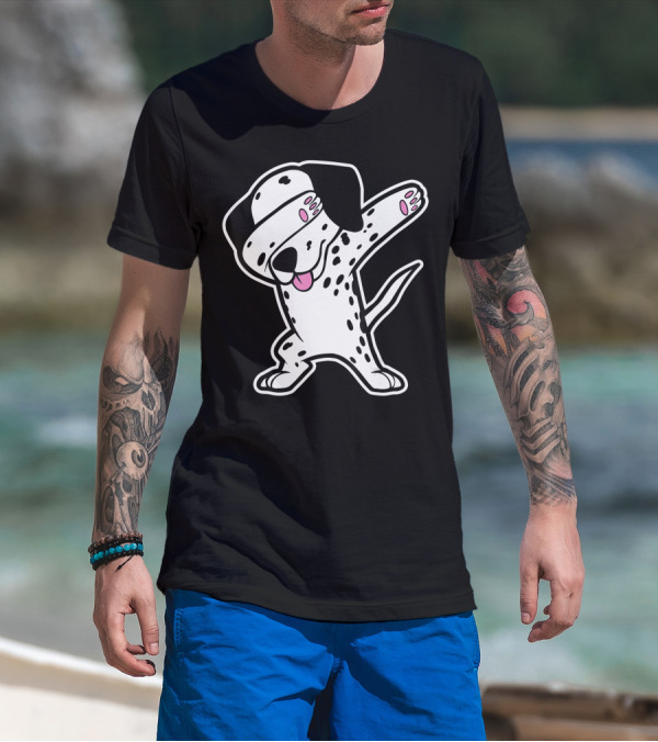 Dalmatian Dabbing Dance Funny Dab Dog Dalmation T-Shirt