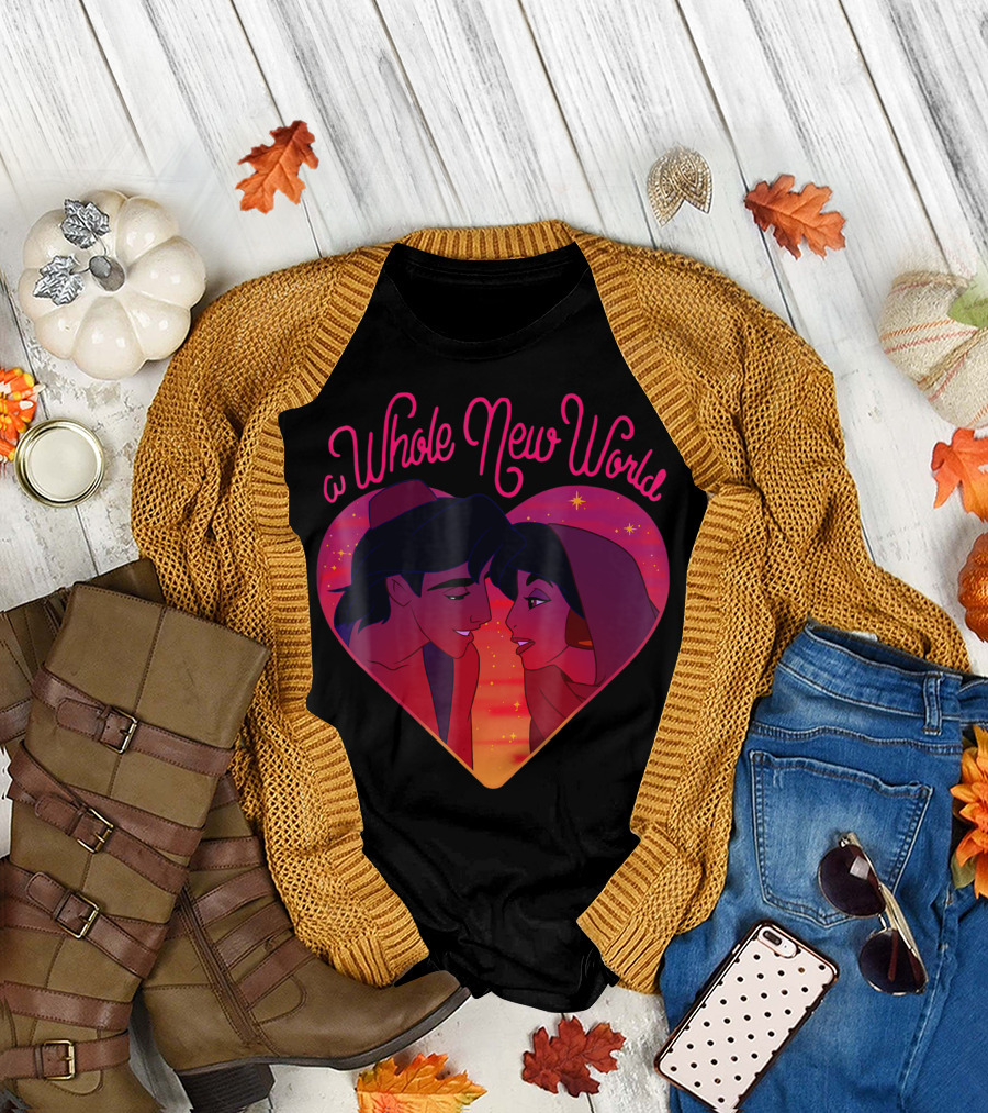 Disney Aladdin A Whole New World Heart Jasmine T-Shirt