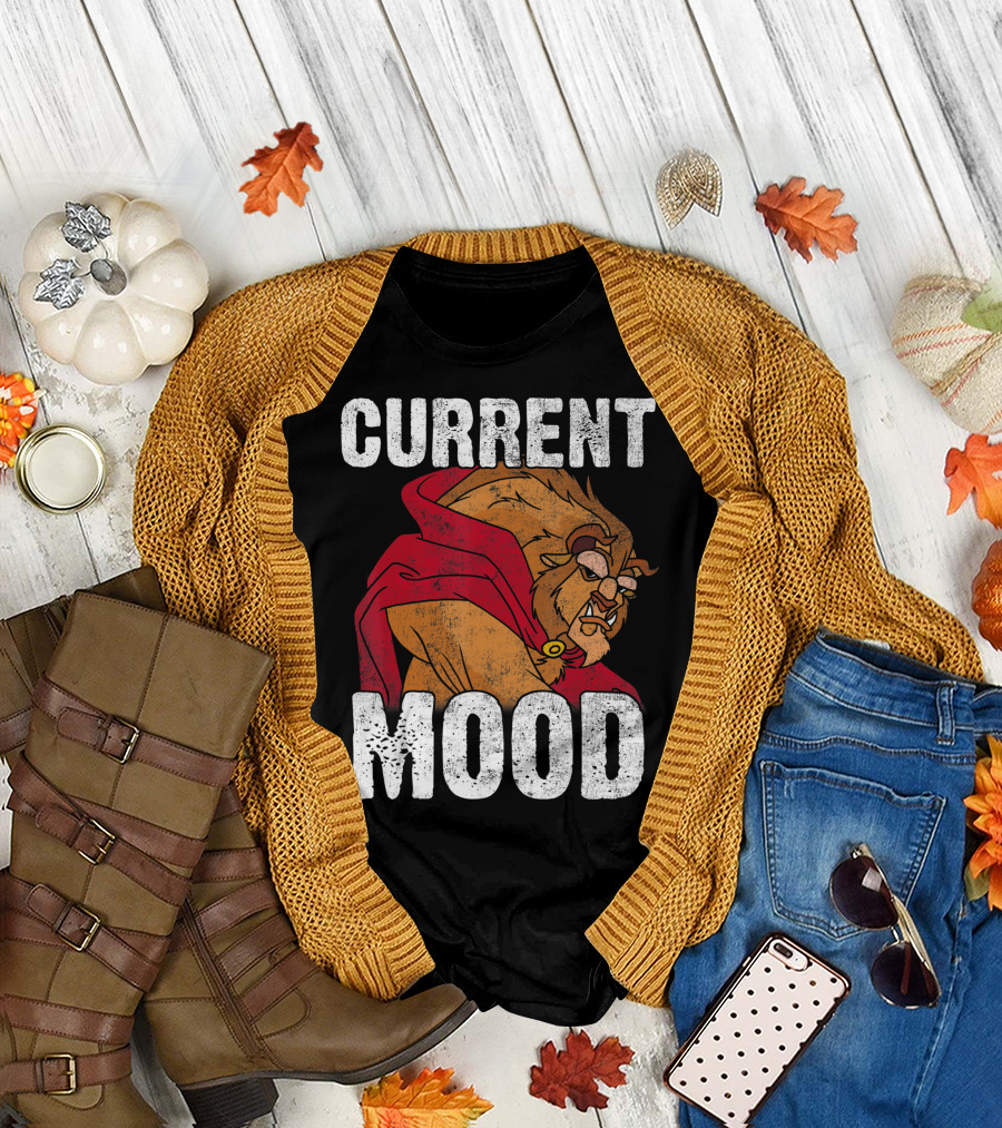 Disney Beauty And The Beast Current Mood Beast Red Cape T-Shirt